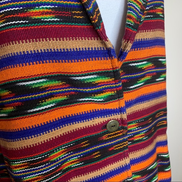 VINTAGE BLAZER COLORFUL GEOMETRIC PRINT - Picture 5 of 13